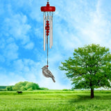 Woodstock Chimes Signature Collection, Woodstock Chime Fantasy, Cardinal 10'' Décor Designs - Small Chimes Wind Chimes for Outdoor, Patio, Home or Garden Décor (WCFC)