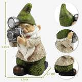 Garden Gnomes Decorations for Yard - Garden Gnome Solar Statue Funny Outdoor Decor for Yard,Patio,Lawn,Unique Housewarming Gifts