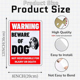 Beware of Dog Sign Basset Dog Metal Sign Warning Beware of Dog Signs for Fence Outdoor Farm Garden Gate Home Yard Decor 8x12 Inch