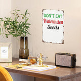 Vintage Tin Metal Sign Don t Eat Watermelon Seeds Maternity Graphic Fitted 2 8x12 Inches Retro Wall Decor for Home,Garden,Patio,Office,Kitchen,Bathroom,Funny Quotes & Motivational Decorations