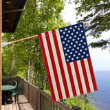 AVOIN colorlife 4th of July Patriotic Memorial Day House Flag 28x40 Inch Double Sided Outside, American Stars and Stripes Yard Outdoor Decoration