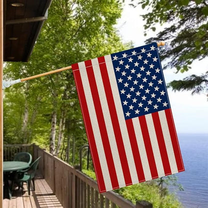 AVOIN colorlife 4th of July Patriotic Memorial Day House Flag 28x40 Inch Double Sided Outside, American Stars and Stripes Yard Outdoor Decoration