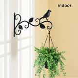 JIALAI HOME Hanging Plants Bracket 12" Bird Planter Outdoor Hooks Hangers for Flower Baskets Pot Bird Feeder Wind Chimes Lanterns Patio Garden Outdoor Indoor Metal Black, 4 Packs