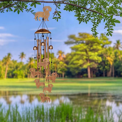 GDNSFIT Dachshund Wind Chimes for Outside, Metal Windchimes Outdoors, Dachshund Gifts for Women/Men, Memorial/Birthday Gifts, Garden Decor for Outside, Patio or Yard, Durable Chimes for Outdoors