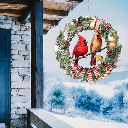 Christmas Wind Spinner Outdoor Garden Decor Hanging Ornament Worth Gift for Holiday Decoration Yard Patio Farm-Birds