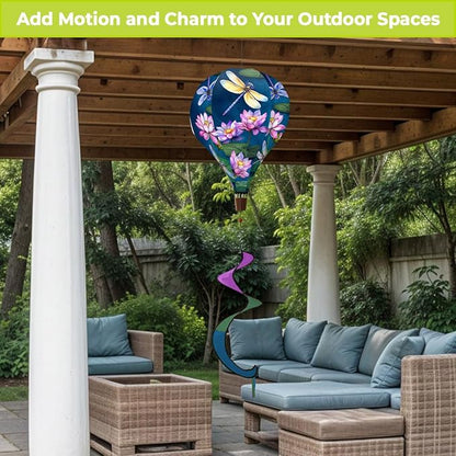 Briarwood Lane Dragonflies and Water Lilies Hot Air Balloon Spinner