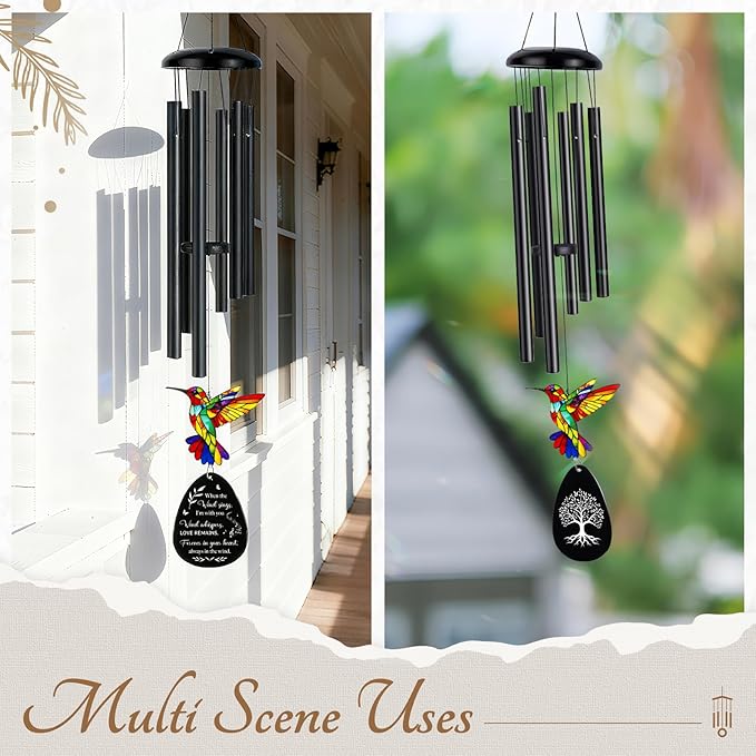 Sympathy Gifts for Loss of Loved One, Memorial Wind Chimes Gifts for Loss of Mom Dad, Bereavement Sympathy Memorial Gift for Loss of Mother Father Husband Condolence Remembrance