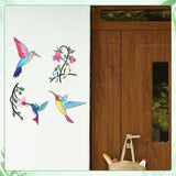 Seenelling 4 Pack Metal Hummingbird Wall Art Decor 3D Colorful Birds Outdoor Fence Decorations for Patio and Yard, Wall Sculpture Hanging Decor for Garden Living Room Balcony, Home Gift