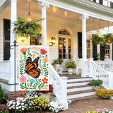 Hijos De Inmigrantes Garden Flag, 12 x 18 Inch Double Sided Political Yard Sign, Funny Monarch Butterfly Decor Flag for Outside Garden Yard, Immigrant Pride Gifts for Social Justice Supporter