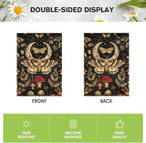 AVOIN colorlife Forest Garden Flag 12x18 Inch Double Sided Outside, Mushroom Moon and Moth Yard Outdoor Flag R034