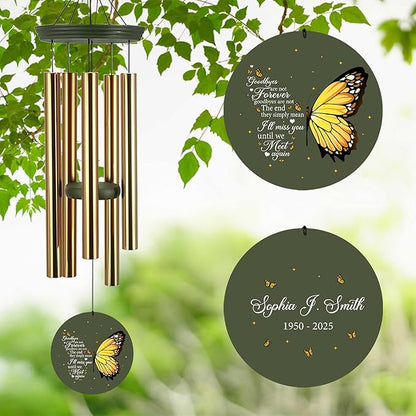 ASTARIN Sympathy Wind Chimes for Loss of Loved Ones Dad Mom, Memorial Wind Chimes Customizable, in Memory of Mother/Father, Remembrance Gifts(Produced in USA)
