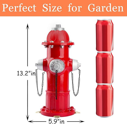 Realistic Resin Fire Hydrant Statue for Potty Training Dogs - Dog Fire Hydrant Pee Post, Weather-Resistant Garden Decor,Outdoor Garden & Lawn Ornament (Only Suitable for Small Dogs;13.1In)