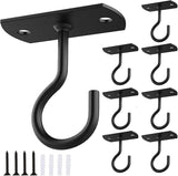 2.5in Ceiling Hooks for Hanging Plants 8Pcs Black