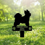 Custom Biewer Terrier Metal Memorial Garden Stake Personalized Pet Grave Marker Name Sign Remembrance Stake Decor Sympathy Dog Loss,Outdoor Statues for Yard Garden Lawn Patio Pathway Grave Gift.