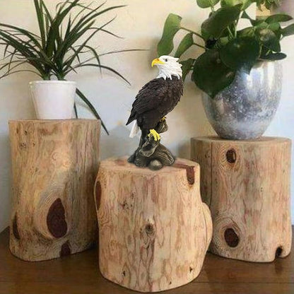 Bald Eagle Garden Statues, Outdoor Resin Sculptures, Christmas Animal Decor for Patio Porch Yard, Home Garden Desk Office Decor Art Figurine Ornament