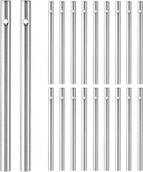 M METERXITY 20-Pack Wind Chime Tubes, Aluminum Wind Chime Empty Tubes, Metal Wind Bell for Adults Arts and Crafts/DIY Home Garden Outdoor Hanging Decorations [0.6x10cm, Silver]