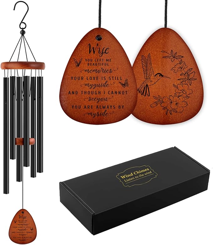 SteadStyle Memorial Gifts for Loss of Wife, Memorial Wind Chimes, in Memory of Loved One, Bereavement Gifts, Sympathy Gift for Loss of Wife, Home Decor Outdoor Garden Patio