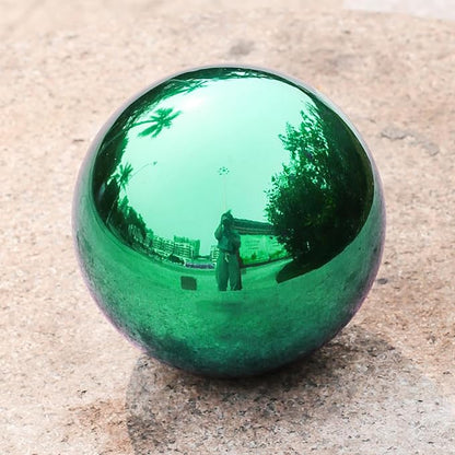 Stainless Steel Gazing Ball,10inch Green Gazing Globe