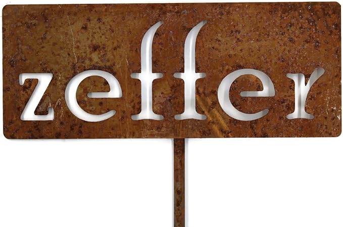 Classic Metal Garden Markers Clearance Items 20 to 33 Inches Tall (zeffer 20", Naturally Rusted)