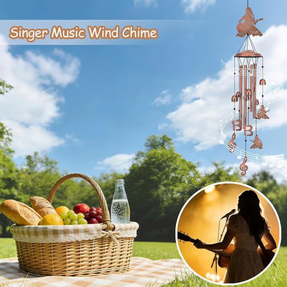 Taylor Music Lovers Singer's Merch Wind Chimes for Outside, Metal Windchimes Outdoors, Singer's Gifts for Women Men, Memorial Birthday Gifts, Garden Decor for Outside, Home, Patio, Yard, Lawn (Singer)