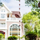 Rain Chains for Gutter, 8.3 Ft Tulip Rain Water Chain with 12 Cups, Adjustable Gold Rain Catcher Chain, Replacement Downspout for Gutters, Eaves Drainage Decor