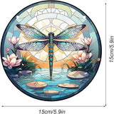 Dragonfly Acrylic Window Hangings, Indoor Dragonfly Stained Window Hanging Acrylic Art Wall Decoration Gift for Indoor Outdoor Home Garden Ornaments