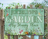 Custom Metal Signs with Name Made in USA Personalized Vintage Garden Sign Waterproof Vintage Decorative Metal Print for Wall Decor Customized Home Garden Ideas Gifts Artwork Prints for Yard Ourdoor