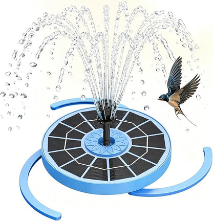 AISITIN 3.5W Solar Fountain Pump for Bird Bath Upgraded 2026, Floating Solar Water Fountain Kit with 8 Nozzles & 3 Integrated Bracket for Garden, Pond, Pool, Water Feature and Outdoor (Blue)
