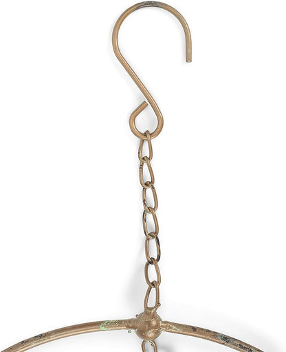 Napco Dragonfly Leaf Green 34 x 14 inch Metal Decorative Garden Bell Wind Chimes