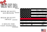 Rogue River Tactical Thin Red Line Firefighter Flag Metal Tin Sign Wall Decor Man Cave Bar Support Fire Fighters