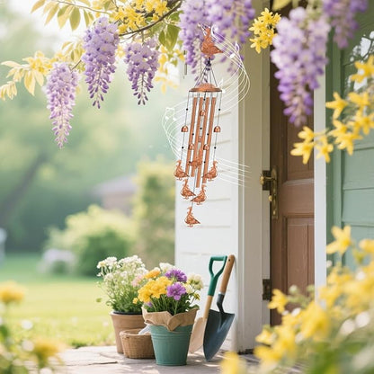 Garden Goose Wind Chimes for Outside Metal Windchimes Outdoors Goose Gifts for Women Men Housewarming Garden Decor for Outside Patio or Yard