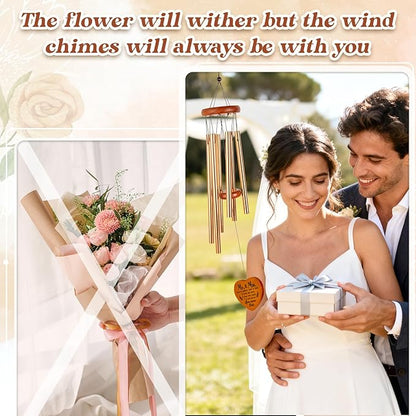 Wedding Gifts for Couples 2026, Mr and Mrs Wind Chimes, Engagement Bridal Shower Gift for Newlywed, Bride, Groom, Wife, Husband, Anniversary Marriage Presents for Couple