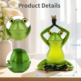 Garden Frog Statues – Funny Outdoor Figurines for Yard, Patio, Lawn, Indoor Decor – Cute Animal Ornaments & Plant Hangers – Birthday for Women (1 Pack - Lotus Pose Frog)