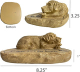 Lily's Home Pet Memorial Stone - Cat or Dog Grave Marker - Durable Waterproof Garden Memorial Stone for Indoor and Outdoor Use - Sympathy Gift for Pet Loss - Dog