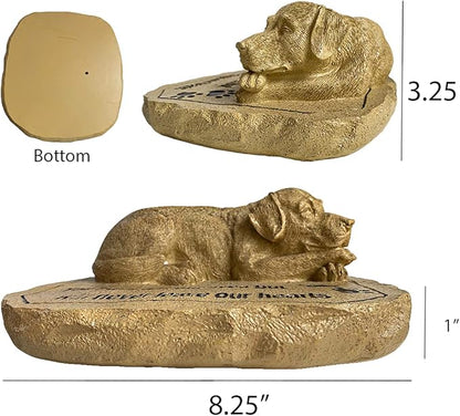Lily's Home Pet Memorial Stone - Cat or Dog Grave Marker - Durable Waterproof Garden Memorial Stone for Indoor and Outdoor Use - Sympathy Gift for Pet Loss - Dog