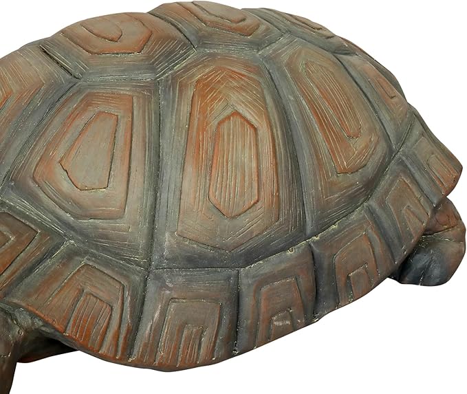 Concrete Garden Tortoise Statues - 34.2" Tortoise Statue Home Decor, Yard Outdoor Statue for Home and Garden Decor, Brown
