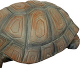 Concrete Garden Tortoise Statues - 34.2" Tortoise Statue Home Decor, Yard Outdoor Statue for Home and Garden Decor, Brown