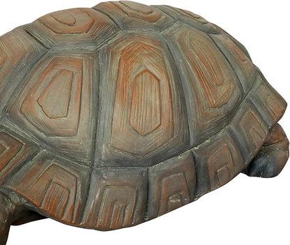 Concrete Garden Tortoise Statues - 34.2" Tortoise Statue Home Decor, Yard Outdoor Statue for Home and Garden Decor, Brown