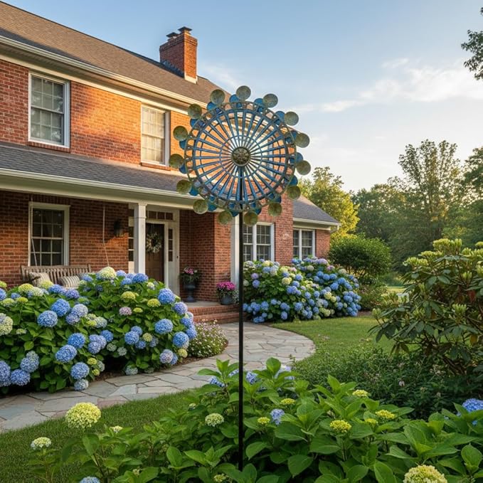 Metal Wind Spinners for Outdoor, Spinning Wind Sculpture with Sturdy Metal Stake, Art Decor for Garden, Yard, Patio, Lawn - Ideal Gift for Family & Friends