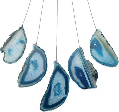 rockcloud Agate Slices Geode Wind Chime Home Garden Decoration Figurine