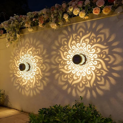 Decorative Solar Mandala Lights, 2026 Upgrade Outdoor Metal Solar Mandala Lights, Waterproof Mandala Theme Fence Light for Garden Backyard Post Patio Yard (1 Pcs)