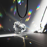 HDCRYSTALGIFTS 48pcs 20mm Clear Crystal Heart Prism Sun Catchers, Heart Prisms Rainbow Maker Chandelier Crystals, Hanging Suncatchers for Window, Garden, Home, Wedding, Glass Valentine's Day Ornaments