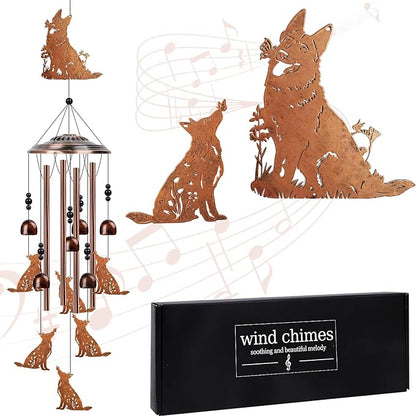 German Shepherd Gifts Wind Chimes - Luvsweets German Shepherd Wind Chimes for Outside, Garden Patio Yard Porch Decor, Dog Lovers Memorial Sympathy Birthday Christmas Mother‘s Day Gifts