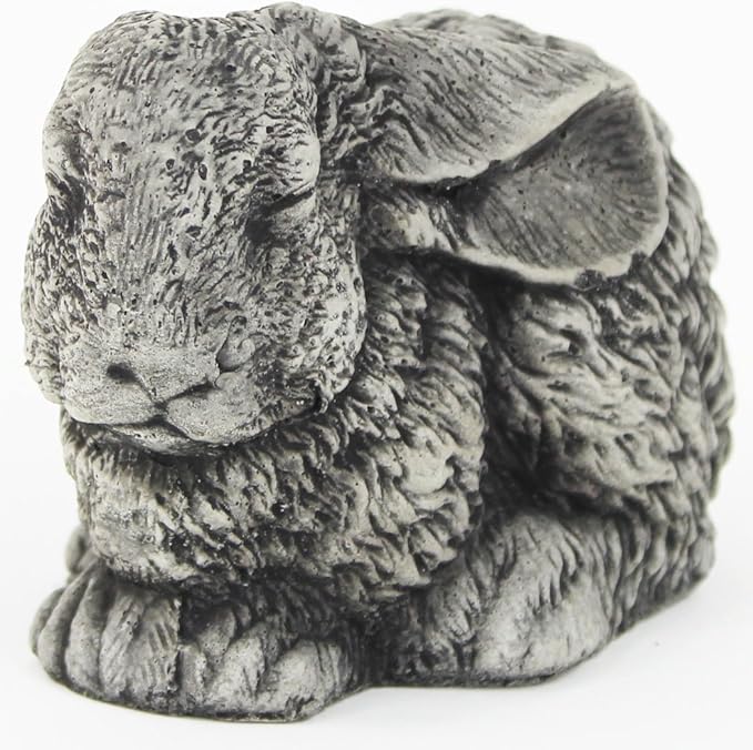 Sleeping Bunny Concrete Garden Statue Cement Animal Figure Cast Stone Bunny Figurine Garden Sculpture Art Decorative Easter Rabbits