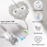 Retirement Gift Sun Catcher, Happy Retirement Gift for Women Men, Retired 2025 Rainbow Maker for Coworker, Heart-Shaped Metal Wreath Design Ornament, Farewell Crystal Prism for Friends