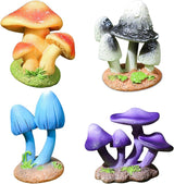 DIYOMR 2.0" Resin Mushroom Series, 4PCS Mushrooms Figurines Craft Indoor Outdoor Decor for Home DIY/Windowsill/Tabletop/Garden/Micro Landscape Decor/Bonsai Ornaments (4 Pcs - B)