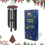 Wind Chimes for Outside, Black Aluminum Wind Chime with Wind Catcher, Garden & Patio Outdoor Decor, Deep Tone Tuned Windchimes, for Men and Women, Box Included