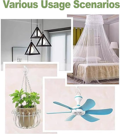 Aidoclip 2PCS Ceiling Hooks for Hanging Plants,Heavy Duty Plant Swag Hooks,Hanging Planter Wall Hook, Indoor and Outdoor Plant Hangers
