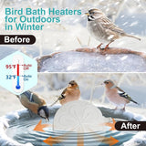 110W Bird Bath Heater for Outdoors in Winter, Submergible Cast Aluminum Chicken Water Heater with Thermostatically Controlled Bird Bath Deicer Pond Deicer for Livestock