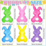 Realspring 12 Pcs Easter Bunny Inflatable Decoration 14 Inch Inflatable Bunny Blow up Decor Colorful Rabbit Hanging Ornament Giant PVC Spring Summer Yard Decorations for Indoor Outdoor Party Supplies
